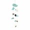 19” Blue Felt Counting Mobile Wool Sheep Mobile for Baby Room Crib Hanging Decor with Clouds